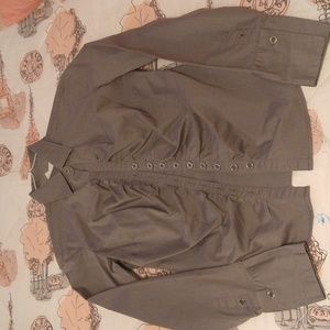 NYC Button Up Ruched Shirt